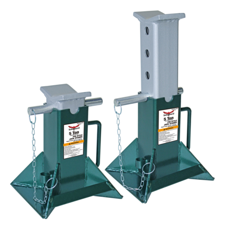 Safeguard Jack Stands, Pin Style, Steel, 5 Ton Capacity 63050